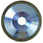 6 x 1 x 1-1/4'' - 1/8'' Abrasive Depth - 150 Grit - 1/4 Rim Type D12A2 Diamond Dish Wheel - Caliber Tooling