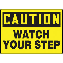 Sign, Caution Watch Your Step, 7″ × 10″, Vinyl - Caliber Tooling