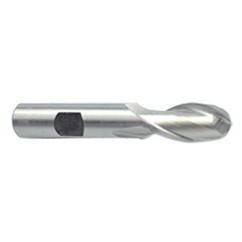 7/8'' Dia. - 4-1/4'' OAL - Uncoated HSS - Ball End SE EM - 2 FL - Caliber Tooling