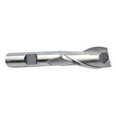 18mm Dia. x 3-7/16 Overall Length 2-Flute Square End M-42 Cobalt SE End Mill-Round Shank-Center Cut-Uncoated - Caliber Tooling