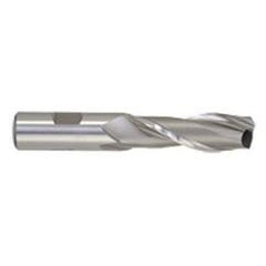 1-1/4 Dia. x 5-1/2 Overall Length 2-Flute Square End High Speed Steel SE End Mill-Round Shank-Center Cut-Uncoated - Caliber Tooling