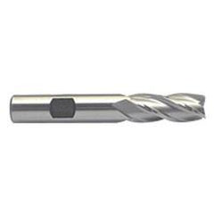 1 Dia. x 4-1/2 Overall Length 6-Flute Square End M-42 Cobalt SE End Mill-Round Shank-Center Cut-Uncoated - Caliber Tooling