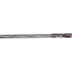 ‎11/64″ Dia. 6-Flute, Round Shank, Spiral Flute, HSS, 4-1/2″ OAL Chucking Reamer Series/List #1653 - Caliber Tooling