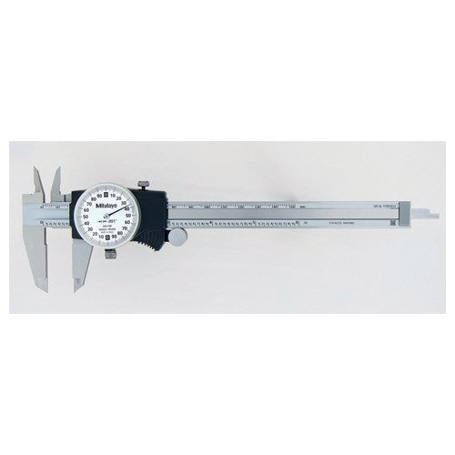 ‎0-8″ Range - Dial Caliper White Face - 0.001″ Graduation - Caliber Tooling