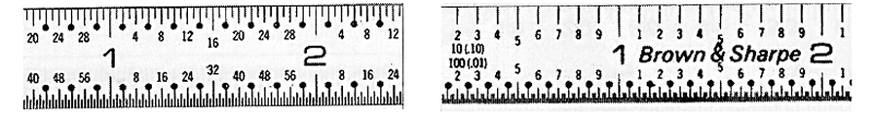 #599-323-1204 - 12'' Long - 4R Graduation - 1/2'' Wide - Chrome Finish Tempered Steel Flexible Rule - Caliber Tooling