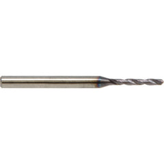 1.90 mm Dia. × 3.0 mm Shank × 14 mm Flute Length × 57 mm OAL, 5XD, 138°, ALtimaÂ, 2 Flute, Coolant Thru, Solid Carbide Drill - Exact Industrial Supply