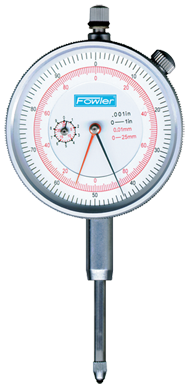 #52-520-129 1" White Face Dial Indicator - Caliber Tooling