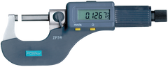 0 - 3" / 0 - 75mm Measuring Range - .00005/.001mm Resolution - Friction Thimble - Carbide Face - Electronic Coolant Outside Micrometer Set with SPC - Caliber Tooling