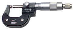 0 - 1'' Measuring Range - .0001 Graduation - Ratchet Thimble - Carbide Face - Digital Outsite Micrometer - Caliber Tooling