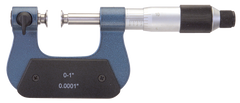 0 - 1'' Measuring Range - .0001 Graduation - Friction Thimble - High Speed Steel Face - Interchangeable Anvil Micrometer - Caliber Tooling