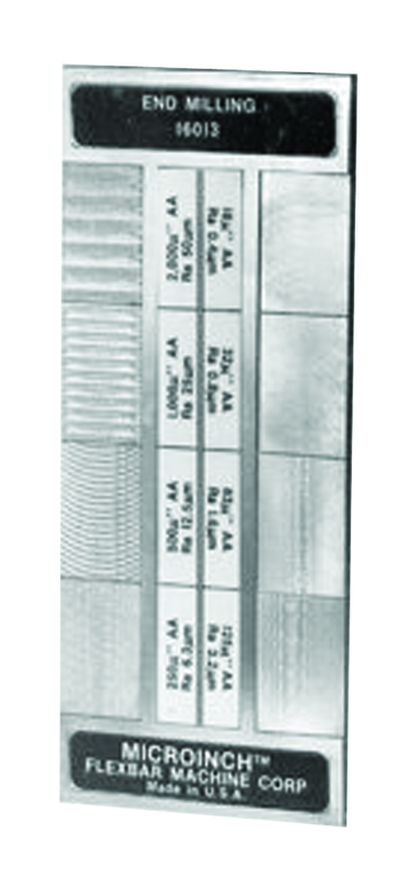 #16017CAL - 8 Specimans for Checking E.D.M. Roughness Results - Microinch Comparator Plate with Certification - Caliber Tooling