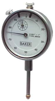 1" Travel .001 (0-100) Dial Indicator 2-1/4" Dial - Caliber Tooling