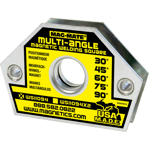 Magnetic Welding Square - 10 Angle-3 3/8″ × 1/2″ × 2 9/16″-23 lbs Holding Capacity - Caliber Tooling