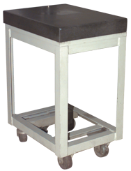 24 x 48" - Surface Plate Stand 0-Ledge with Casters - Caliber Tooling