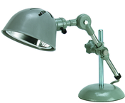 6" Uniflex Machine Lamp; 120V, 60 Watt Incandescent Light, Portable Base, Oil Resistant Shade, Gray Finish - Caliber Tooling