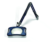 Green-Lite® 7" x 5-1/4"Spectra Blue Rectangular LED Magnifier; 43" Reach; Table Edge Clamp - Caliber Tooling