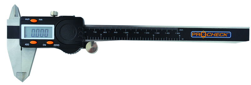 Absolute Digital Caliper -6"/150mm Range - .0005/.01mm Resolution - Output L5 Connector - Caliber Tooling