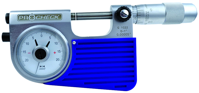 Indicating Micrometer - 0-1" Range - .00005" Graduation - Caliber Tooling