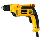 #DWD112 - 7.0 No Load Amps - 0 - 2500 RPM - 3/8'' Keyless Chuck - Corded Reversing Drill - Caliber Tooling