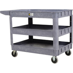 Plastic Utility Cart 3 Shelves 24.5 × 36 - Exact Industrial Supply