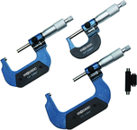 0 - 3"  3 Piece Set .0001" Graduation Mechanical Digital Outside Micrometers - Caliber Tooling