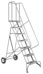 Model 6500; 7 Steps; 30 x 58'' Base Size - Roll-N-Fold Ladder - Caliber Tooling