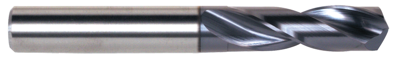 10.00mm Dia. - 87 OAL-TiAlN Coated-Carbide-Short Length High Performance Drill - Caliber Tooling