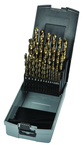 29 Pc. 1/16" - 1/2" by 64ths Cobalt Bronze Oxide Jobber Drill Set - Caliber Tooling