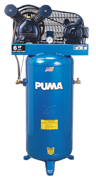 Air Compressors - Model #PP6060V; 60 Gallon / Vertical Tank; 6HP; 1PH; 230V Motor - Caliber Tooling