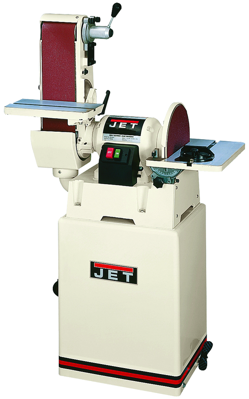 #JSG-6CS Closed Stand Combination Belt/Disc Sander; 6" x 48" Belt; 12" Disc; 1.5HP 115/230V 1PH Prewired 115V Motor; 277 lbs. - Caliber Tooling