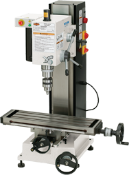 Mill with Dovtail Column - R-8 Spindle - 6-1/4 X 21-5/8'' Table - 3/4 HP - 1PH - 110V Motor - Caliber Tooling