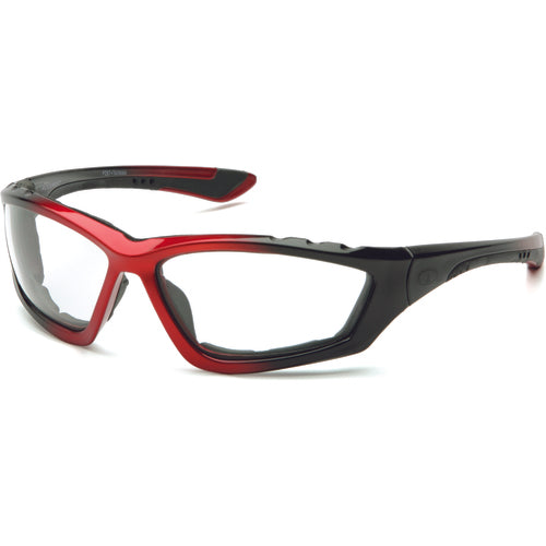 Accurist Clear Anti-Fog Lens Red/Black Frame Safety Glasses - Caliber Tooling