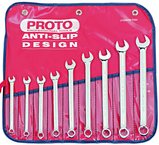 Proto® 9 Piece Full Polish Metric Combination Wrench Set - 12 Point - Caliber Tooling