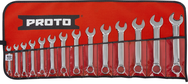 Proto® 14 Piece Full Polish Metric Short Combination Wrench Set - 12 Point - Caliber Tooling