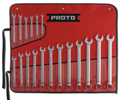 Proto® 18 Piece Satin Metric Combination ASD Wrench Set - 12 Point - Caliber Tooling