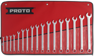 Proto® 17 Piece Full Polish Metric Combination Wrench Set - 12 Point - Caliber Tooling