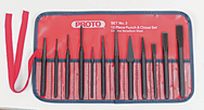 Proto® 12 Piece Punch & Chisel Set - Caliber Tooling