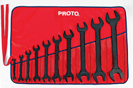 Proto® 10 Piece Black Oxide Open-End Wrench Set - Caliber Tooling