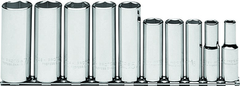 Proto® 3/8" Drive 10 Piece Deep Socket Set - 6 Point - Caliber Tooling