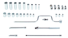 Proto® 3/8" Drive 33 Piece Socket, Combination Set - 12 and 8 Point - Caliber Tooling