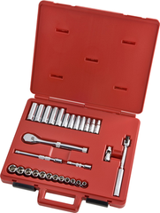 Proto® 3/8" Drive 29 Piece Metric Socket, Combination Set - 6 Point - Caliber Tooling