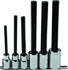 Proto® 1/2" Drive 6 Piece Extra Long Hex Bit Set - Caliber Tooling