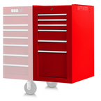 Proto® 550S Side Cabinet - 6 Drawer, Gloss Red - Caliber Tooling