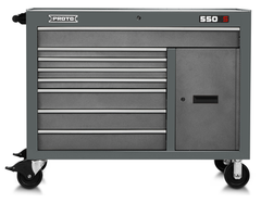 Proto® 550S 50" Workstation - 8 Drawer & 1 Shelf, Dual Gray - Caliber Tooling