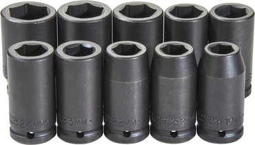 Proto® 3/4" Drive 10 Piece Impact Socket Set - 6 Point - Caliber Tooling