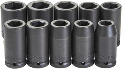 Proto® 3/4" Drive 10 Piece Impact Socket Set - 6 Point - Caliber Tooling