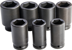 Proto® 3/4" Drive 7 Piece Deep Metric Impact Socket Set - 6 Point - Caliber Tooling