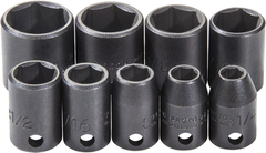 Proto® 3/8" Drive 9 Piece Impact Socket Set - 6 Point - Caliber Tooling