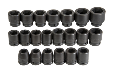 Proto® 3/4" Drive 21 Piece Metric Impact Socket Set - 6 Point - Caliber Tooling