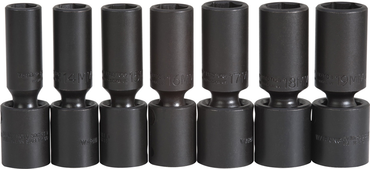 Proto® 1/2" Drive 7 Piece Deep Metric Universal Impact Socket Set - 6 Point - Caliber Tooling